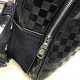 Рюкзак ранець чоловічий великий ручний поклажа чорний у клітинку Damier, фото 2