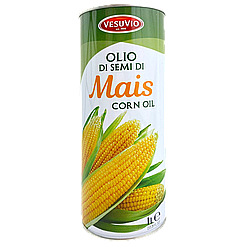 Олія кукурудзяна Везувіо Vesuvio corn oil 1L ж/б 12шт/ящ (Код: 00-00015233)
