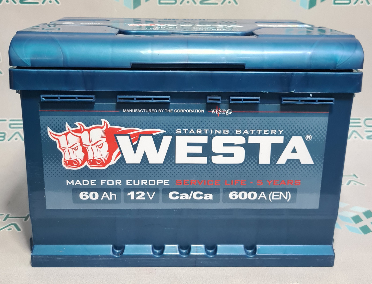 Акумулятор Westa  60 Ач (600A) premium євро прав +