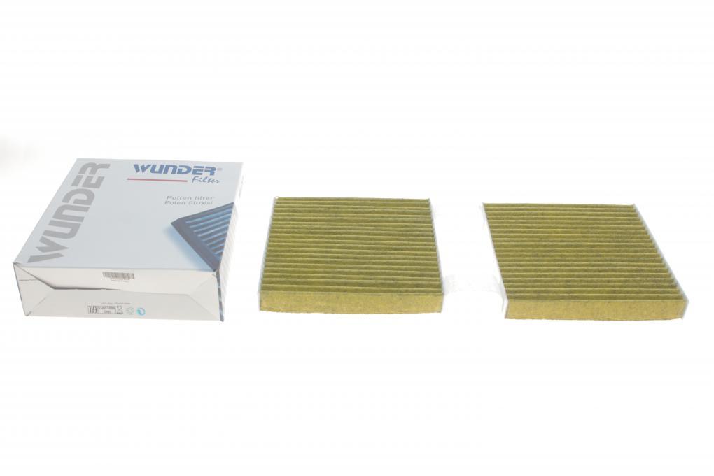 Фільтр салону BMW X3 (F25)/X4 (F26) 2.0/3.0D 10- (вугільний) (к-кт 2 шт.) WUNDER FILTER WPK 223 UA62, фото 1