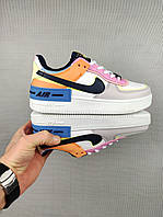 Кроссовки женские подростковые Nike Air Force 1 Shadow Multicolored