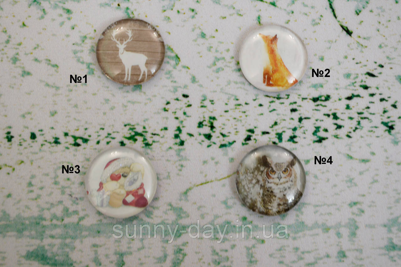 Магнітна гольниця (неодимова/феритова) круг 25мм "Зима", фото 1