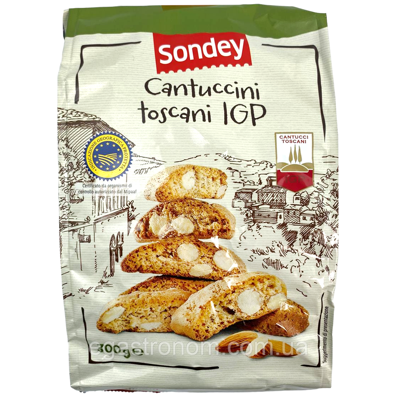 Печиво кантучіні Сондей Sanday 300g 8шт/ящ (Код: 00-00015682)