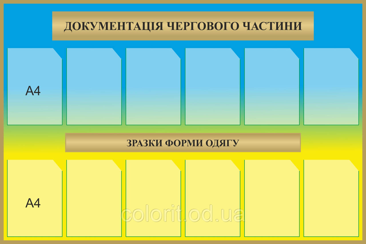 Стенд "Документація чергового частини"