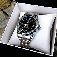Мужские серебряные механические наручные часы Omega / Омега