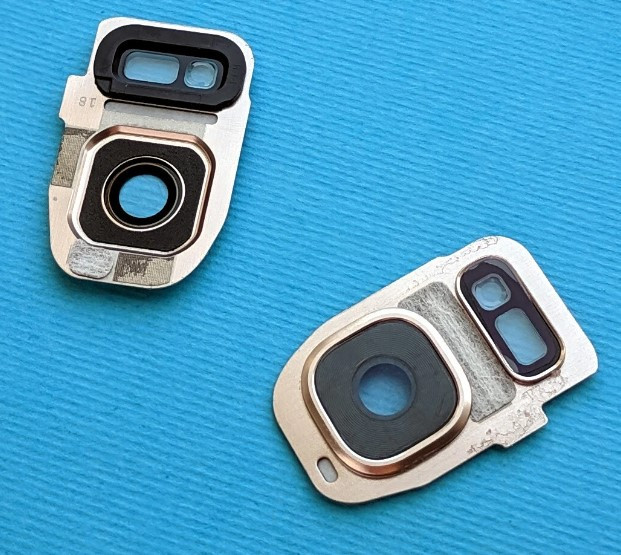 Cкло камери Samsung G930 Galaxy S7/ G935 Galaxy S7 Edge з рамкою Gold Original, фото 1