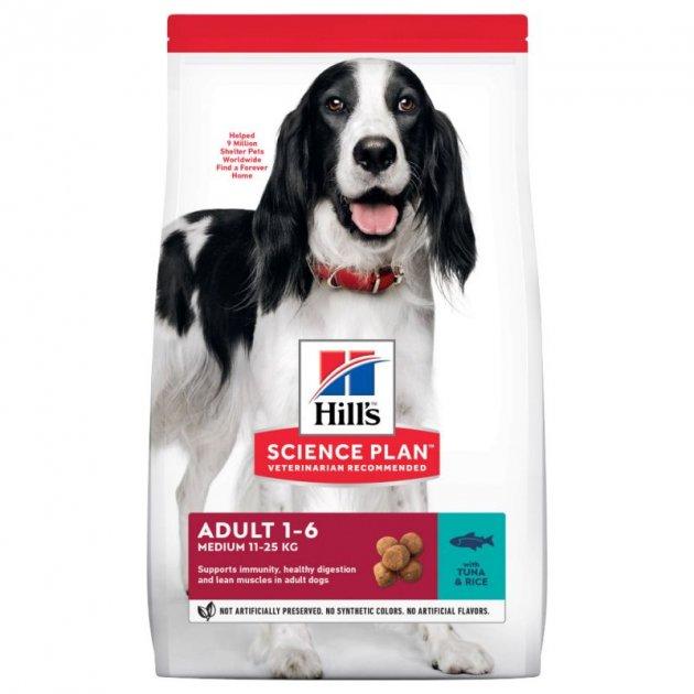 Корм Hill's Science Plan Canine Adult Medium Breed Tuna & Rice сухий з тунцем для собак середніх порід 12 кг