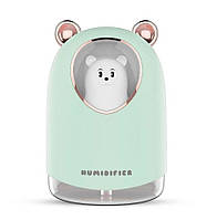 Увлажнитель воздуха ночник медвежонок Happy Home 8023 H2O Humidifier USB дифузор с подсветкой 300мл бирюзовый