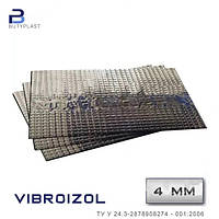 Виброизоляция 4 мм, 330х500 мм,Vibroizol.Butyplast