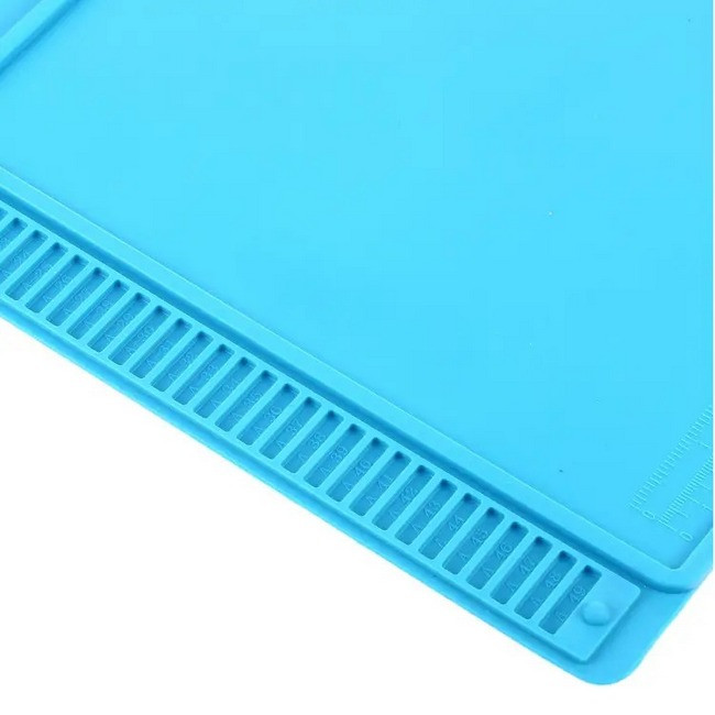 Коврик для пайки силиконовый термостойкий 55x35 см S-180 Blue ТР - фото 5 - id-p2051044251