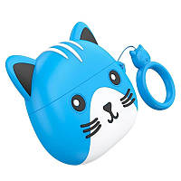 Дитячі бездротові навушники Bluetooth HOCO Cat EW46 в кейсі Blue ТР