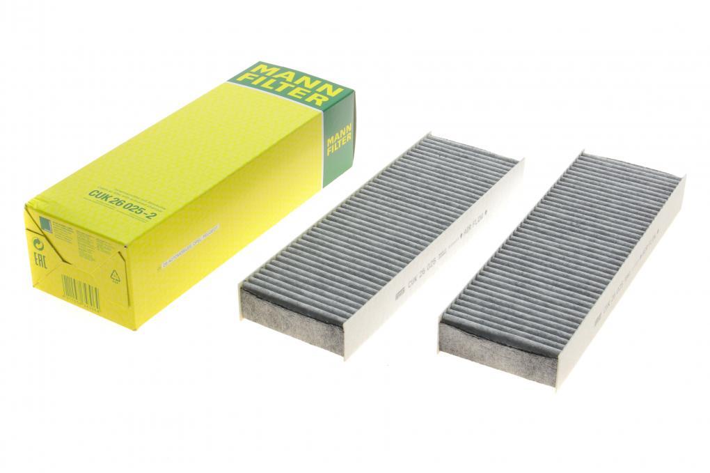 Фільтр салону Citroen C4 20-/Opel Corsa F 19- (к-кт 2шт) (вугільний) MANN-FILTER CUK 26 025-2 UA62, фото 1