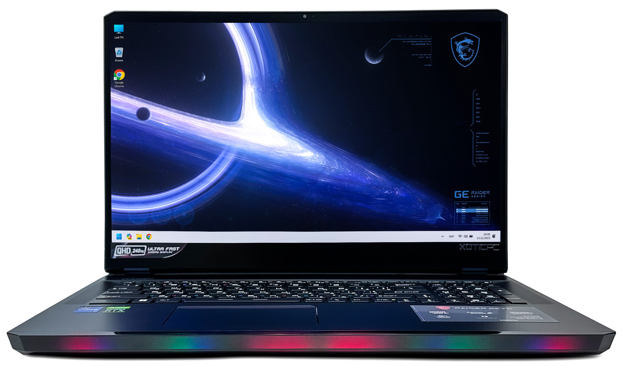 Ноутбук MSI GE76 Raider 12UHS: Core i7-12700H / DDR5 32 ГБ / GeForce RTX 3080 Ti, 16 ГБ / SSD 1 ТБ / 17.3" QHD