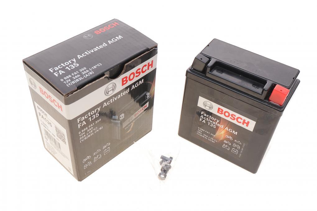 Акумуляторная батарея 3Ah/30A (98x56x110/+R/B0) Factory Activated AGM BOSCH 0 986 FA1 350 UA62