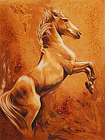 Картина з бурштину Жеребець No1