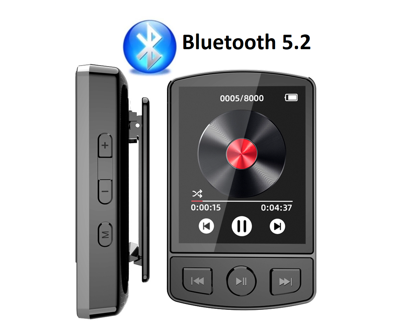 Плеєр MP3 Rock Star M9 Bluetooth 64gb HI FI з кліпсою і зовнішнім динаміком