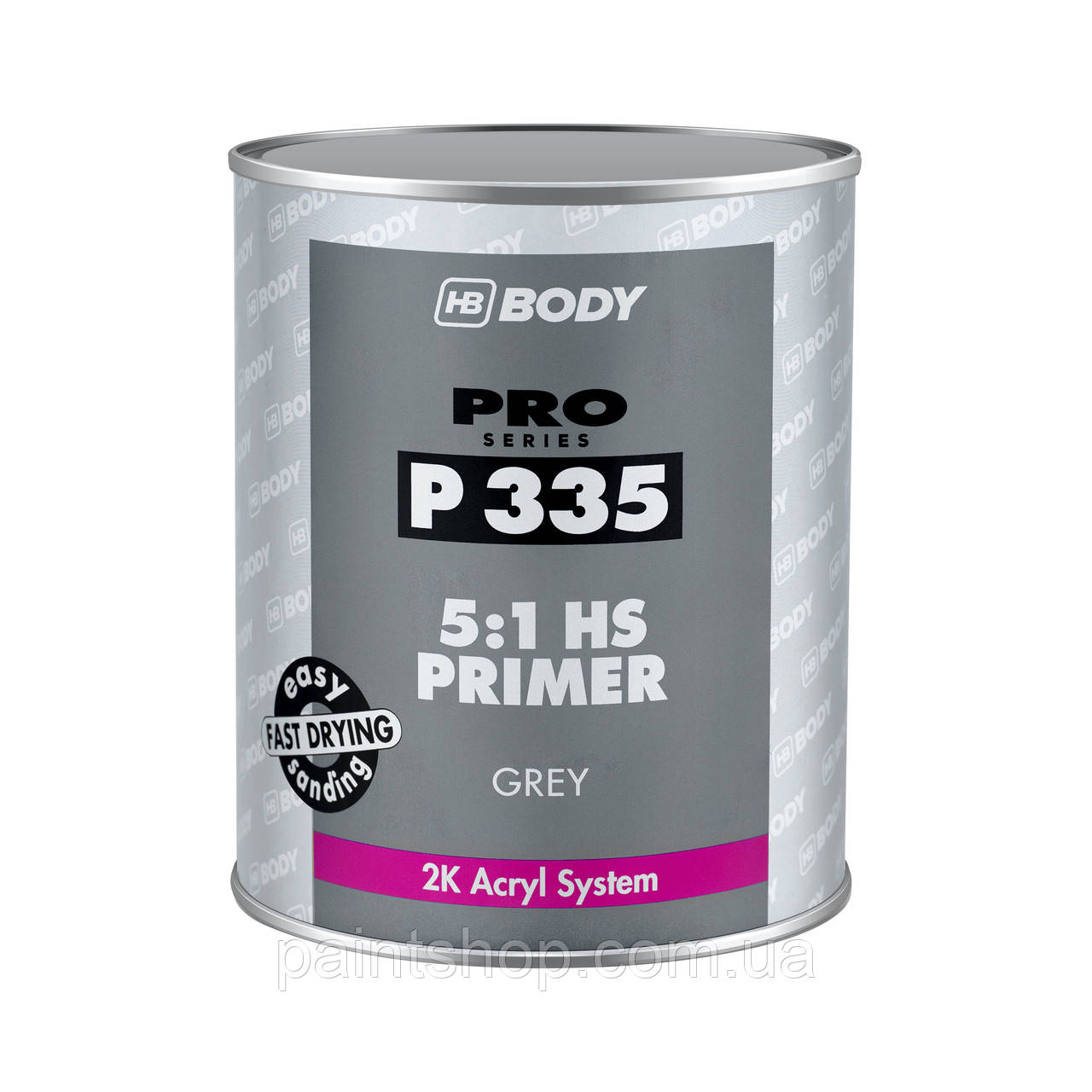 Грунт-наповнювач HB Body P335 PRO 5:1 HS Сірий 1 л