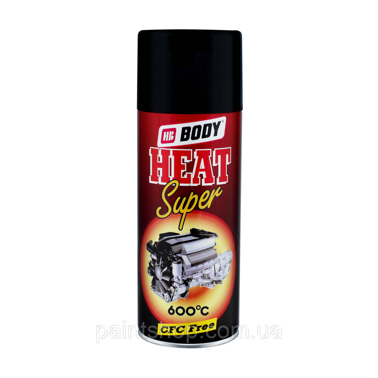 Фарба-емаль термостійка HB Body Spray 420 600°С Чорна 400 мл, фото 1