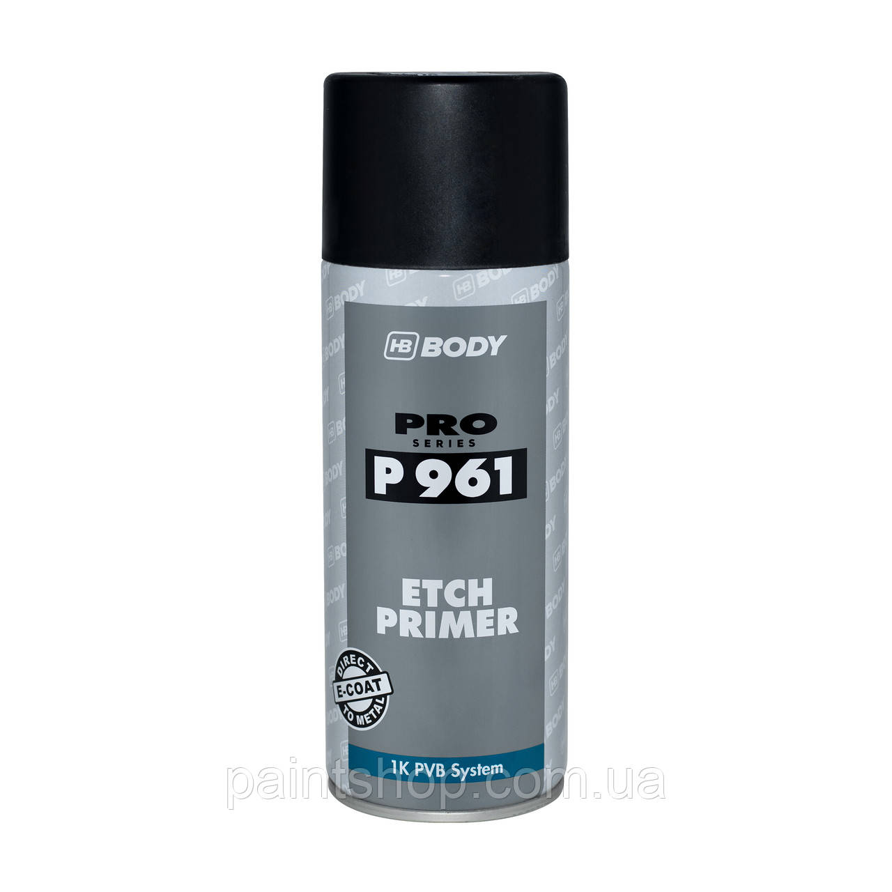 Грунт протравлюючий HB Body Spray P961 Etch Primer Чорний 400 мл, фото 1