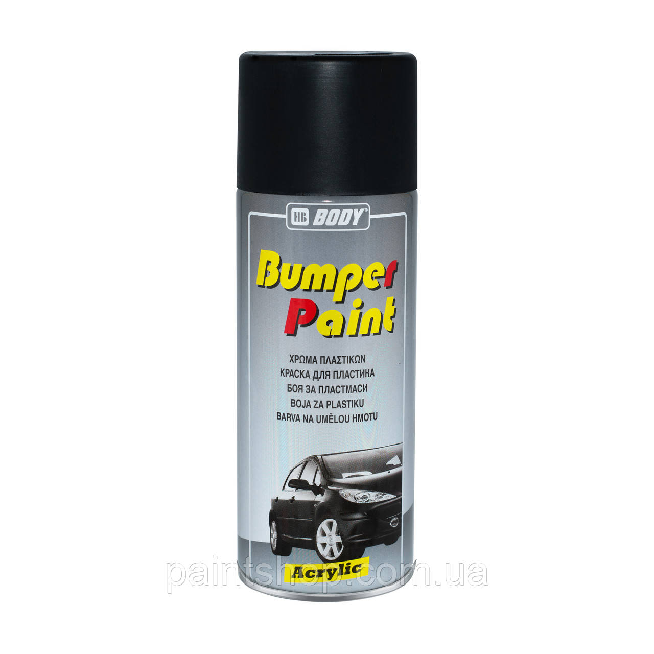 Фарба для бамперу HB Body Spray 04 Чорна 400 мл