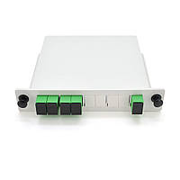 Cплиттер Merlion ML-OP-S604, PLC: 1x4 SC/APC, 130x110x25mm