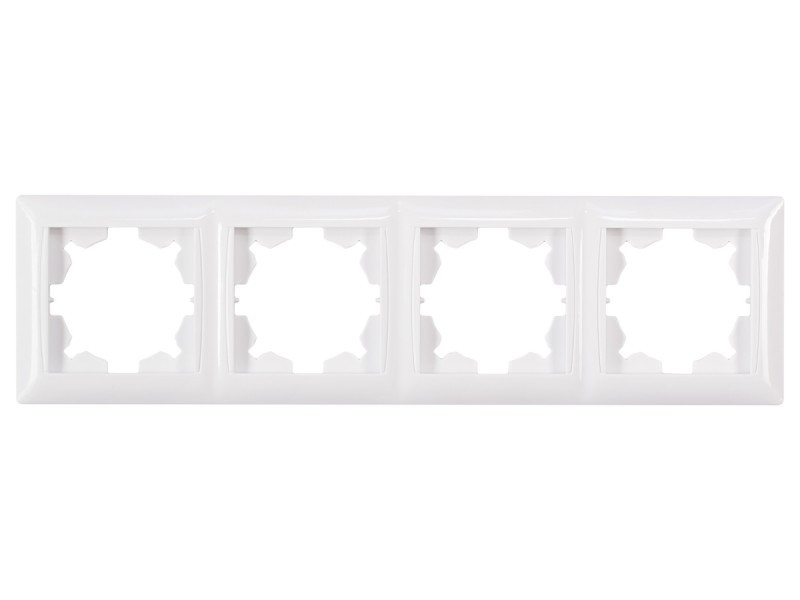 Рамка 4-я горизонтальная Luxel PRIMERA (3024) белая - фото 1 - id-p1077363186
