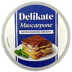Крем-сир маскарпоне Делікате Delikate 250g 12шт/ящ (Код: 00-00015681)
