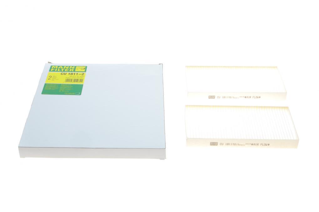 Фільтр салону Jeep Cherokee/Liberty 08-/Dodge Nitro 06-12 (к-кт 2шт) MANN-FILTER CU 1811-2 UA62, фото 1