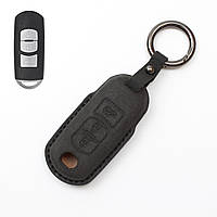 Чохол з алькантари для ключа MazdaCX-5, CX-3, CX-9, CX-30,  MX-5, 6, 3  (чорний)