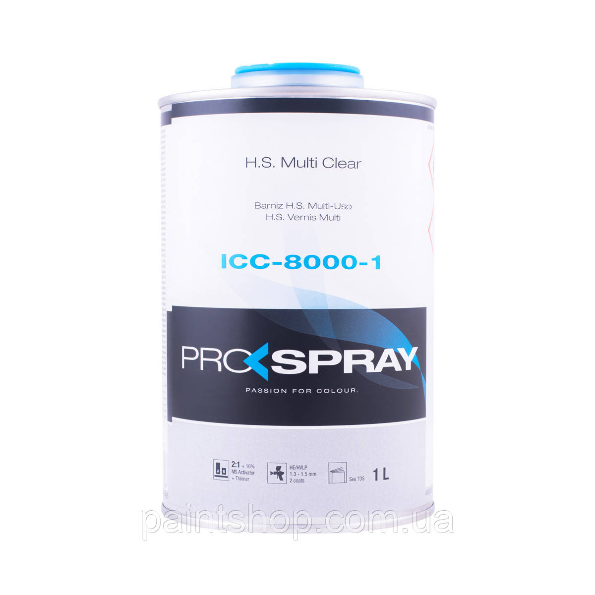Лак акриловий Prospray ICC-8000 H.S. Multi Clear Прозорий 1 л, фото 1