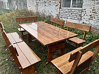 Garden furniture made of solid wood 2000x1000 from the manufacturer for cottages, bars, Furniture set - 15