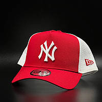 Оригінальна червона кепка з сіткою New Era MLB New York Yankees Clean A Frame Trucker