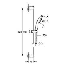 Душовий гарнітур Grohe QuickFix Vitalio Start 110 26955001, фото 2