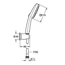 Душевой набор Grohe QuickFix Vitalio Comfort 110 26399001, фото 2