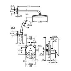 Душова система прихованого монтажу Grohe QuickFix Start 25292000, фото 3