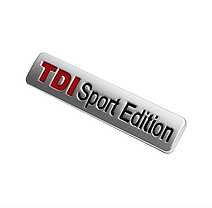 Емблема наклейка на кришку багажника TDI Sport Edition VW (Фольцваген) - 80x17 мм Хром, фото 6