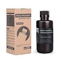 Фотополімерна смола ELEGOO Water Washable Resin 0,5кг, сіра (50.103.0116)