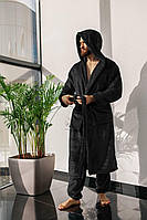 Пижама мужская теплая халат+штаны махра 46-48;50-52;54-56 (2цв) "LARA-4" недорого от прямого поставщика