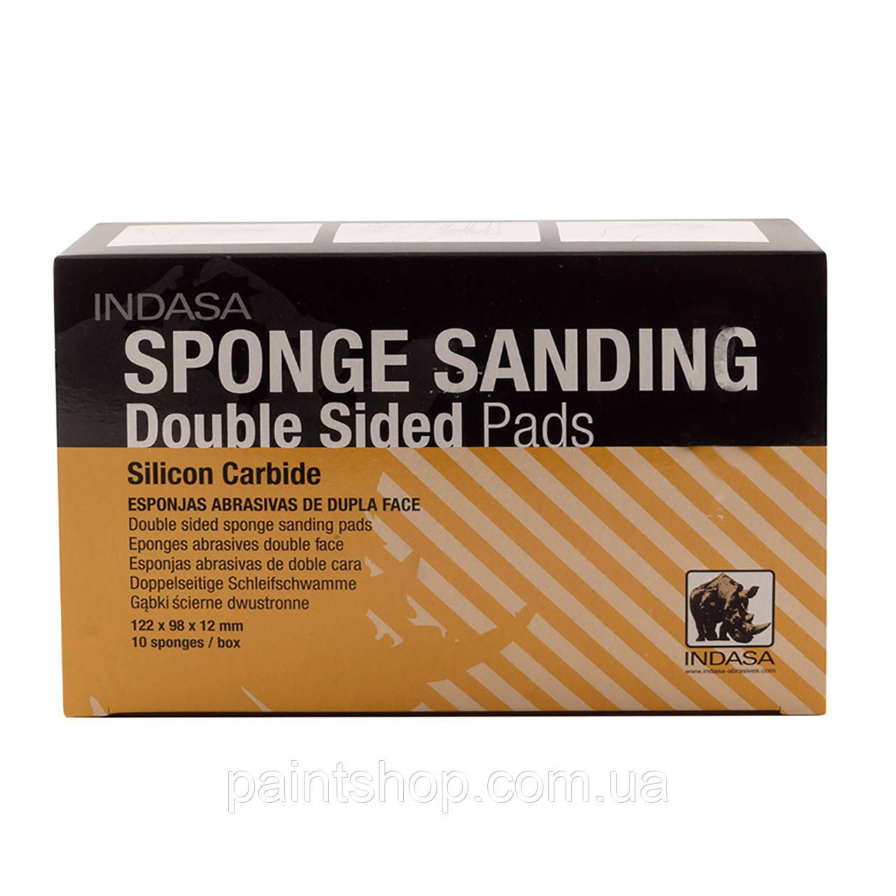 Губки абразивні двосторонні Indasa Rhyno Double-Sided Sponge Wood P100, 98 x 122 x 13 мм, фото 1