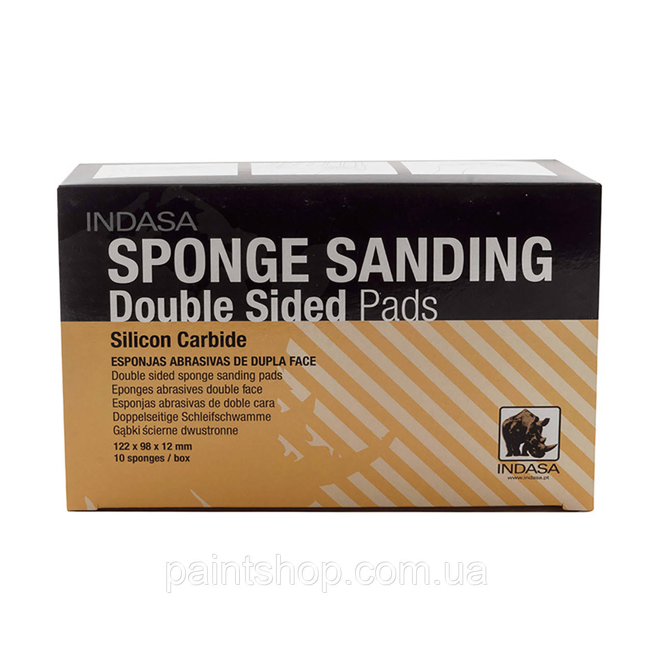 Губки абразивні двосторонні Indasa Rhyno Double-Sided Sponge Wood P120, 98 x 122 x 13 мм, фото 1