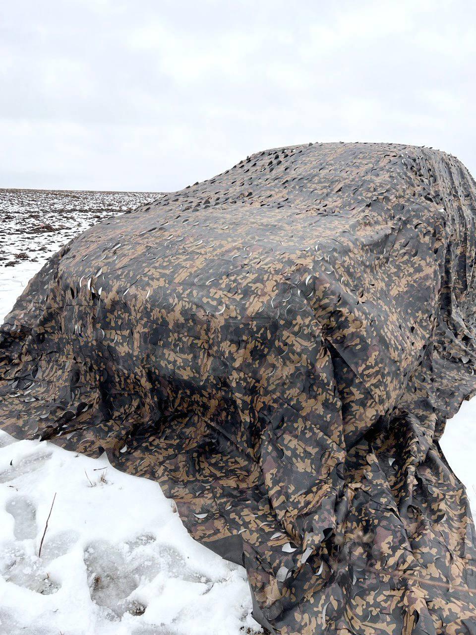 Маскувальна сітка "Бруд" 4х6м для авто, пікапа, техніки та позашляховиків. Маскування для окопів, бліндажів.