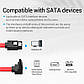 Кабель SATA 3.0 - SATA 3.0 для жорсткого диска 2.5 SSD HDD SATA III 7-контактний Vention (0.5м, 6 Гбіт/). Red, фото 5
