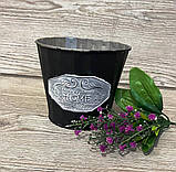 Відеречко декоративне home чорне s, фото 5