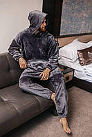 Пижама мужская теплая худи+штаны махра 46-48;50-52;54-56 (2цв) "LARA-4" недорого от прямого поставщика
