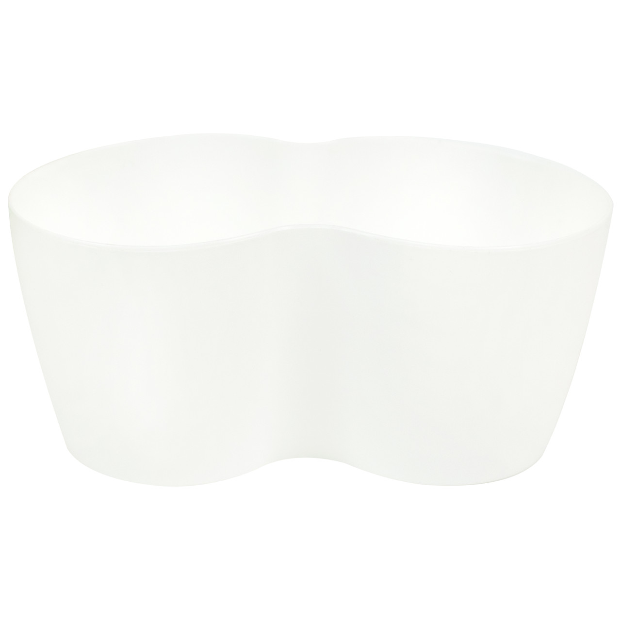 Вазон Кактусник на 2 рослини 10х9 см 0.9 л білий Алеана, фото 1