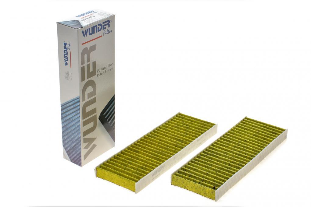 Фільтр салону Citroen C-Elysee/Peugeot 301 12- (к-кт 2 шт.) (вугільний) WUNDER FILTER WPK 416 UA62, фото 1