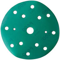Наждачная бумага круг Р- 180 SOLL d 150 мм (15 отверстий, на пластик. основе зеленый)