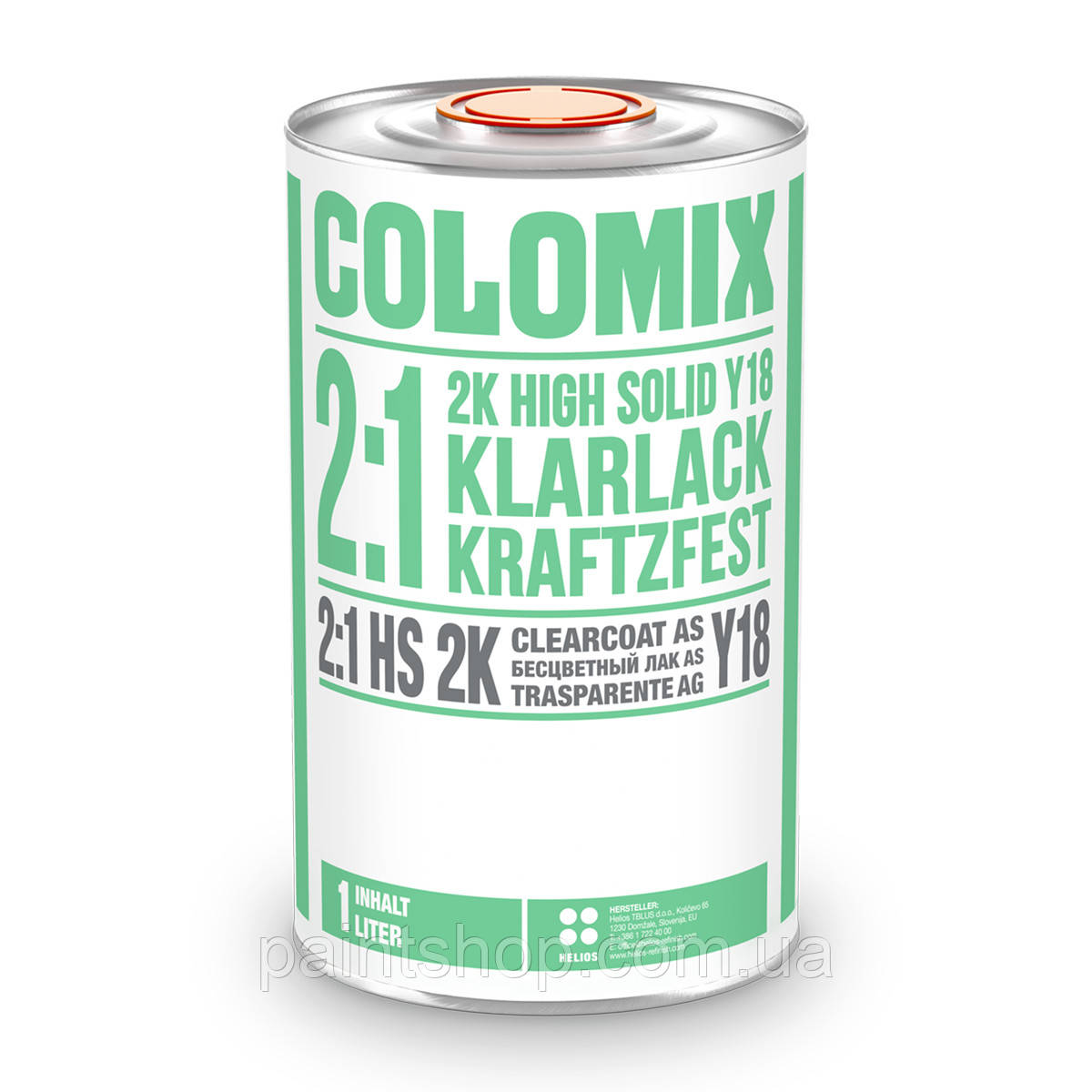 Лак безбарвний глянцевий Colomix 2К HS Y18 2:1 1 л, фото 1
