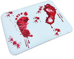 Антиковзний килимок у ванну кімнату RESTEQ, килимок для ванної Кроваві сліди 40*60см
