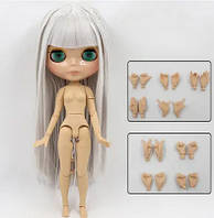 Шарнірна лялька Блайз Blythe 30 см! 4 кольори очей Біле волосся з чубчиком